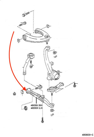 01-05 Lexus IS Megan Racing Front Lower Arm Bushings
