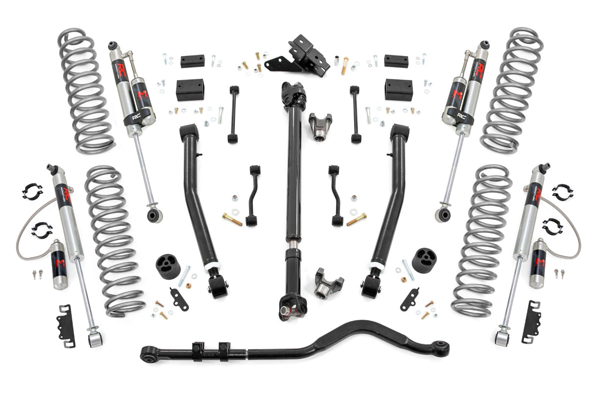 24-26 Jeep Wrangler JL 4WD 3.5 Inch Lift Kit | Adj LCA | FR D/S - Rough Country