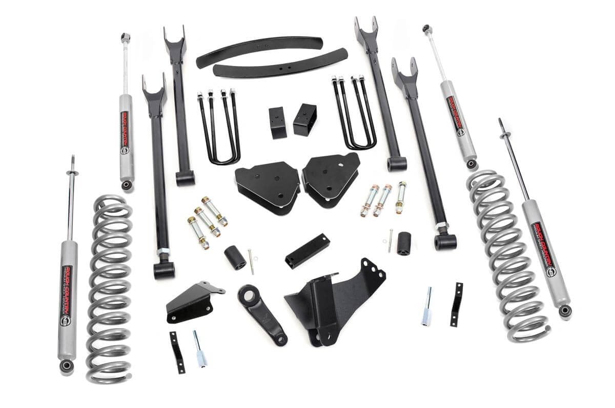 05-07 Ford F-250/F-350 Super Duty 4WD 6 Inch Lift Kit | 4 Link - Rough Country
