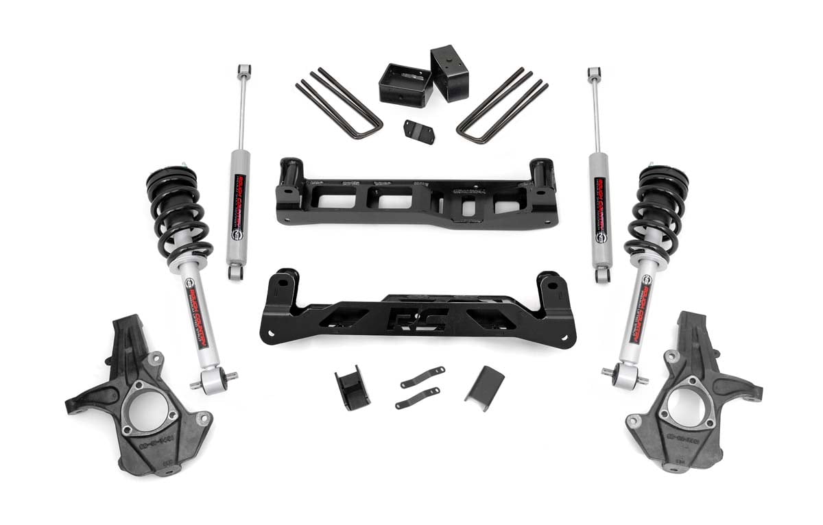 07-13 Chevy Silverado & GMC Sierra 1500 2WD 5 Inch Lift Kit | High-Clearance Crossmember - Rough Country