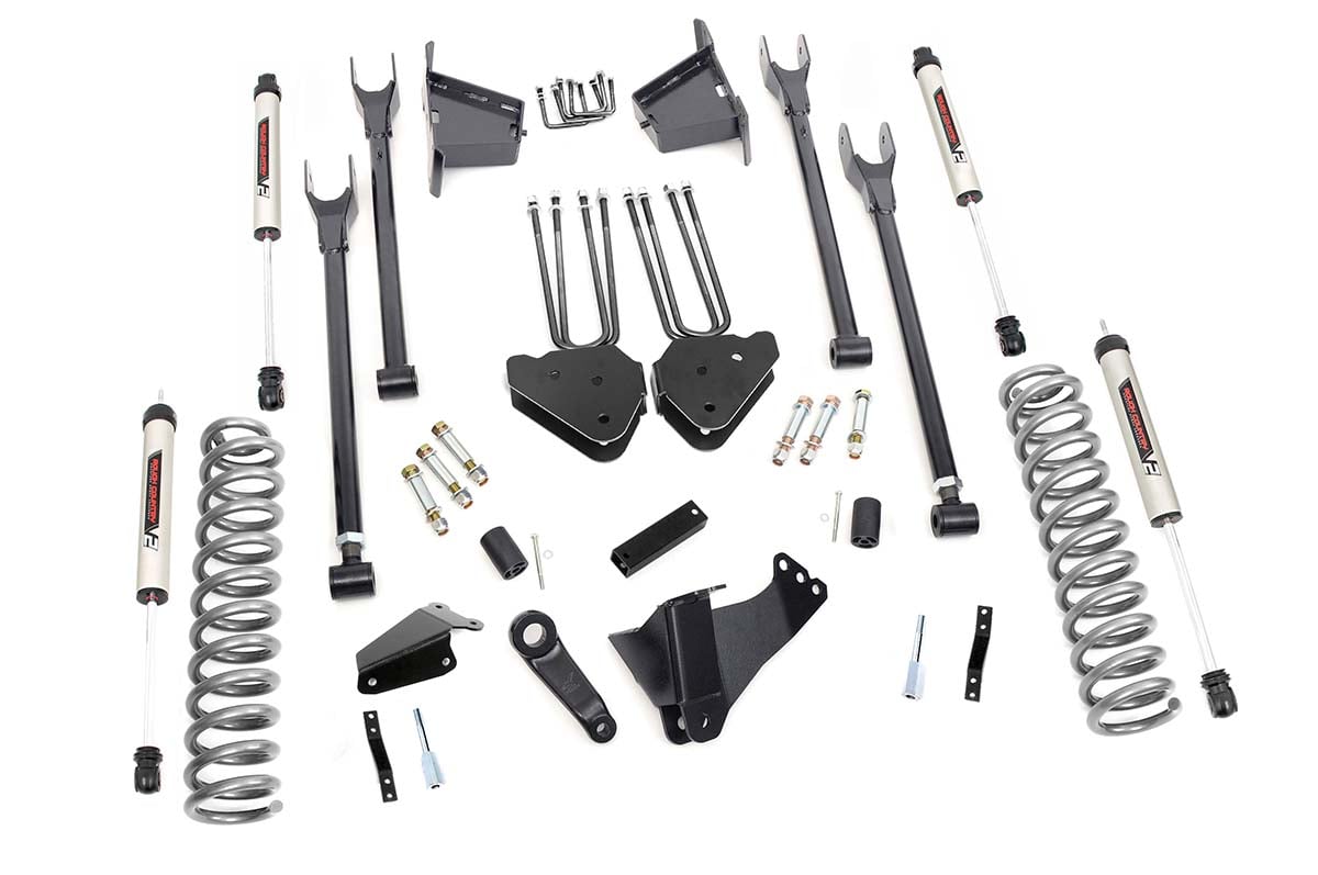 05-07 Ford F-250/F-350 Super Duty 4WD 8 Inch Lift Kit | 4 Link | Rear Blocks - Rough Country