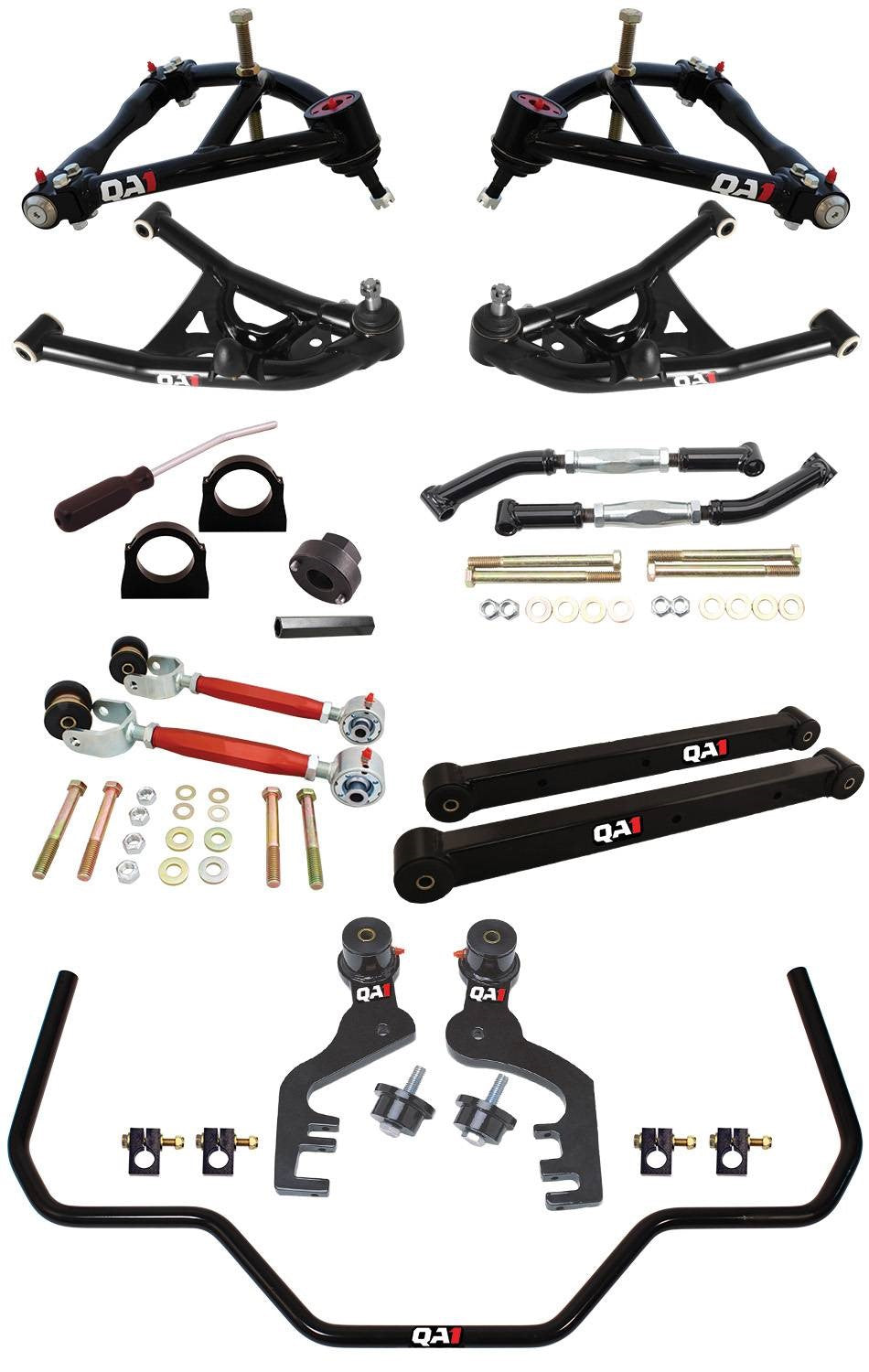 QA1 Drag Suspension Kit | 1970-1972 Chevrolet Monte Carlo - Level 3, W/O Shocks