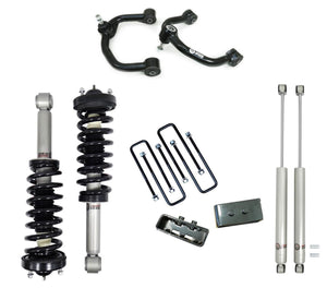 Freedom Off-Road Front 3.5 Inch Lift Struts w/ Rear 3 Inch Blocks, Shocks, and Front Upper Control Arms 2004-2008 Ford F-150