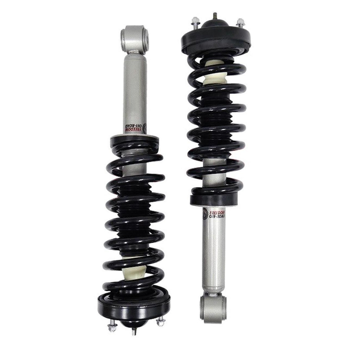 Freedom Off-Road Front 3.5 Inch Lift Struts w/ Rear 3 Inch Blocks, Shocks, and Front Upper Control Arms 2004-2008 Ford F-150