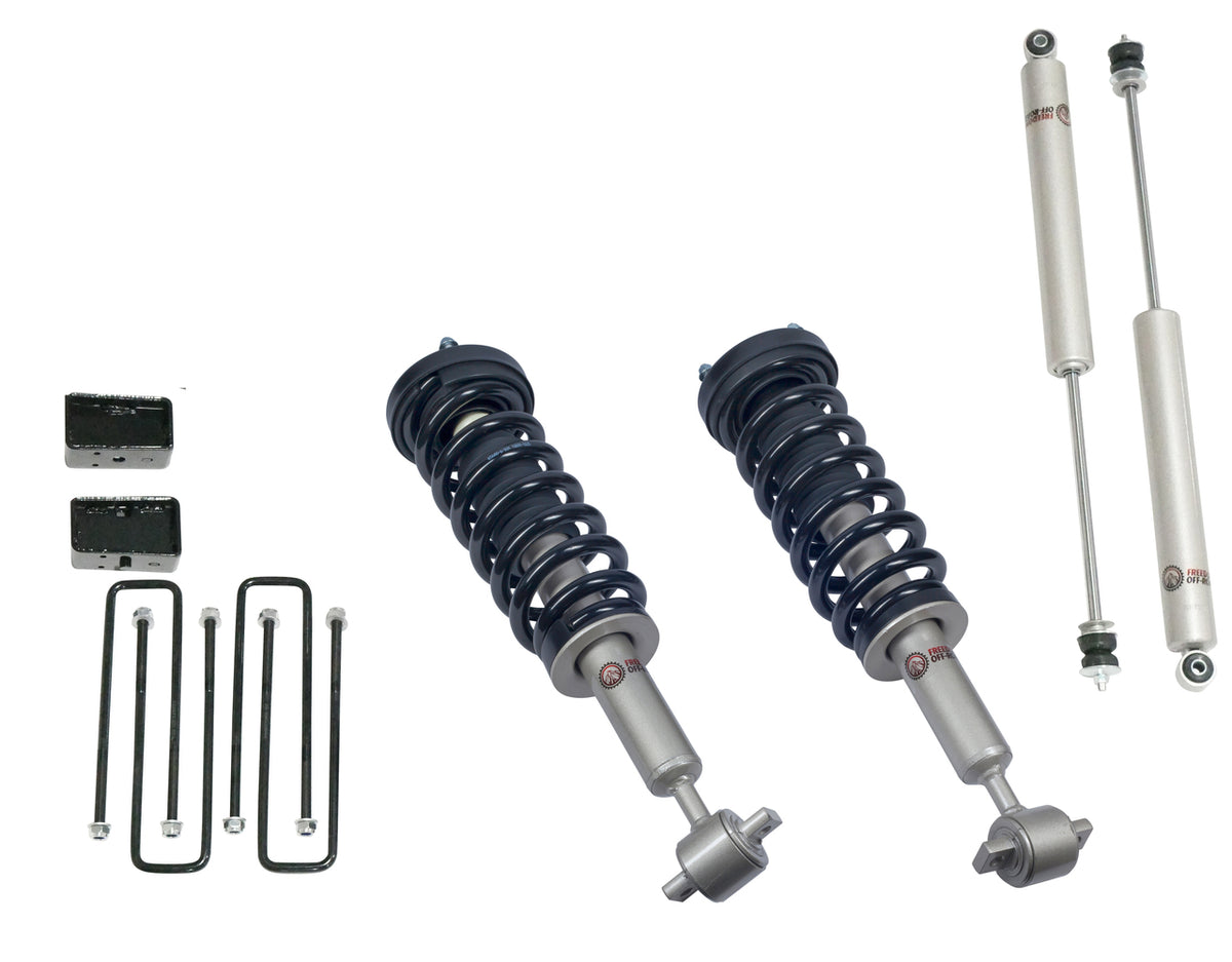 Freedom Off-Road 3 Inch Lift Kit Front Struts w/ Rear Blocks and Shocks 14-24 Ford F-150
