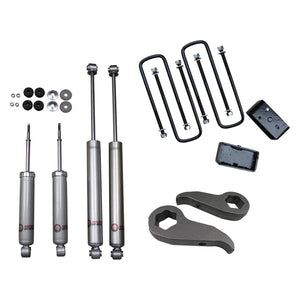 Freedom Off-Road 1 Inch-3 Inch Leveling Lift Kit w/ Shocks 11-19 Silverado/Sierra 2500 HD/3500 HD
