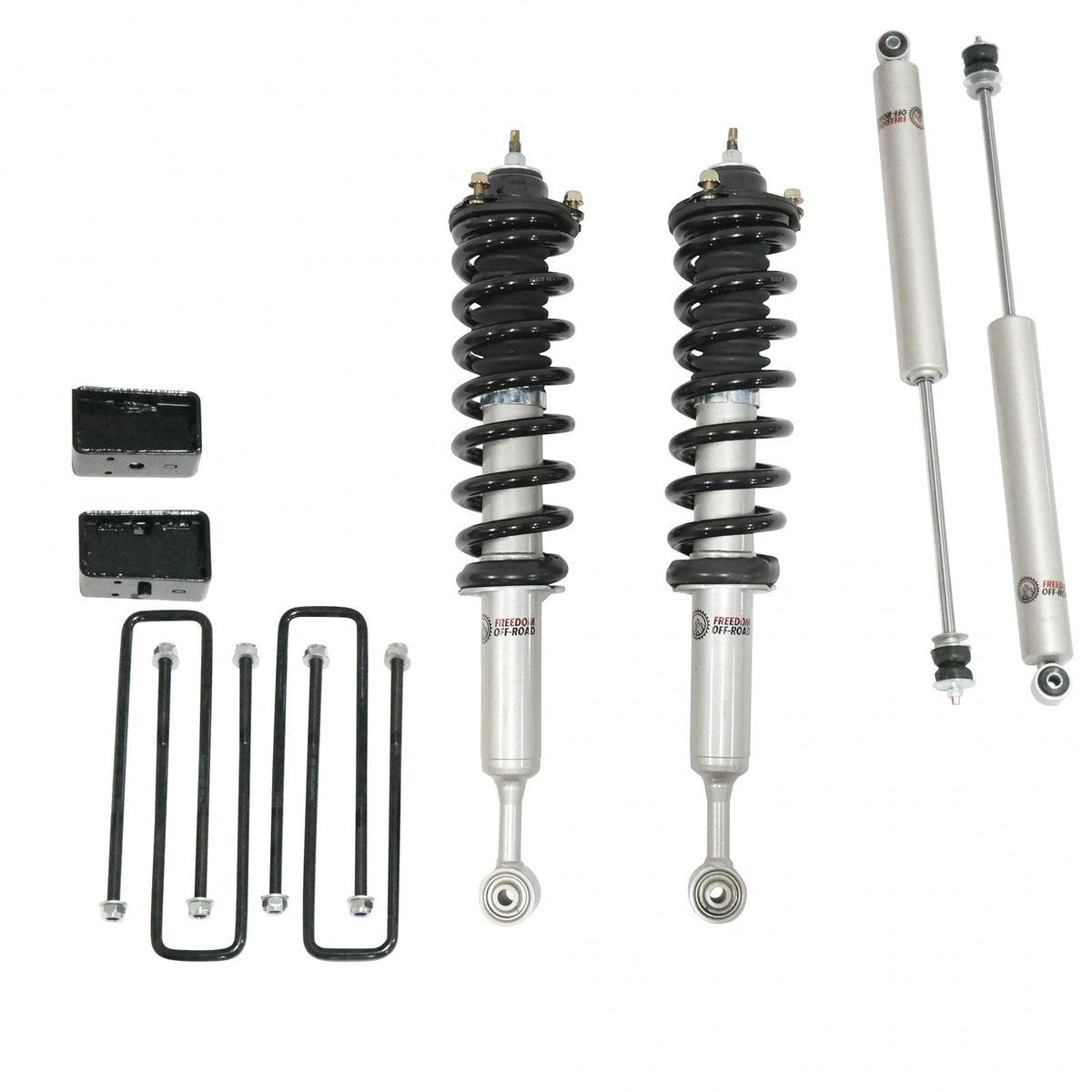 Freedom Off-Road 3 Inch Lift Kit Front Struts w/ Rear Blocks and Shocks 05-23 Toyota Tacoma