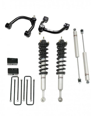 Freedom Off-Road Front 3.5 Inch Lift Struts w/ Rear 3 Inch Blocks, Shocks, and Front Upper Control Arms 2005-2023 Toyota Tacoma