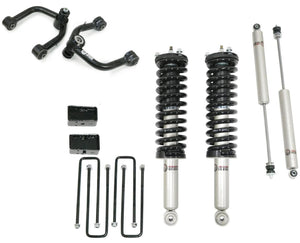 Freedom Off-Road Front 3.5 Inch Lift Struts w/ Rear 3 Inch Blocks, Shocks, and Front Upper Control Arms 1996-2004 Toyota Tacoma