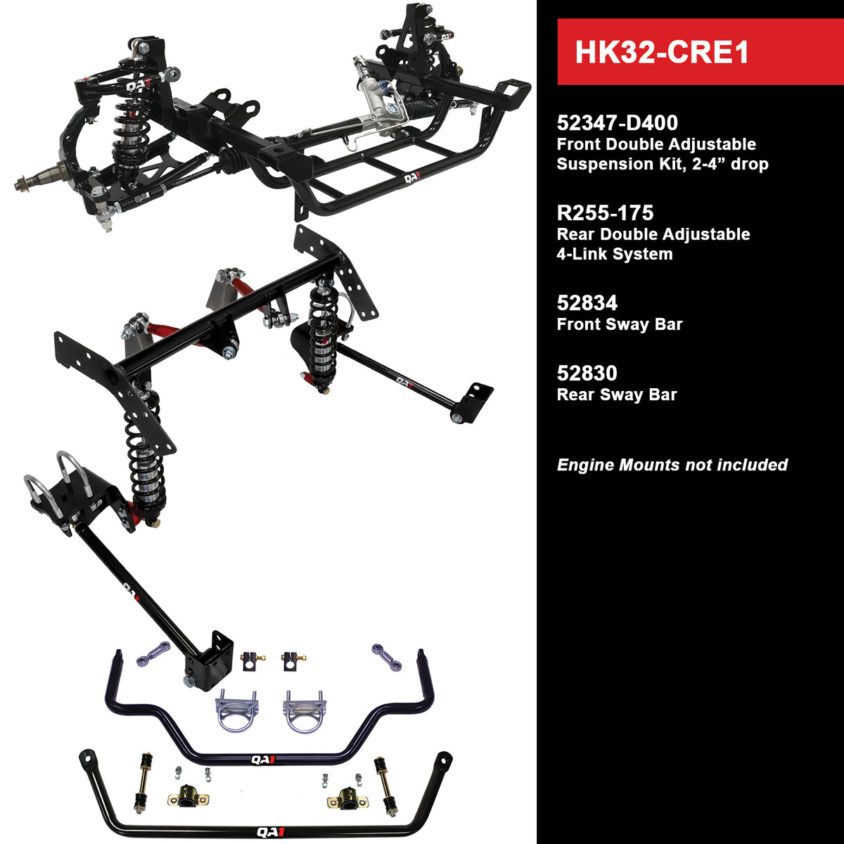 QA1 Suspension Kit | 1970-1974 Dodge Challenger - Level 2, W/O Shocks
