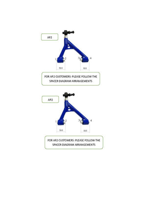 00-09 Honda S2000 Phase 2 Motortrend REAR UPPER CONTROL ARMS