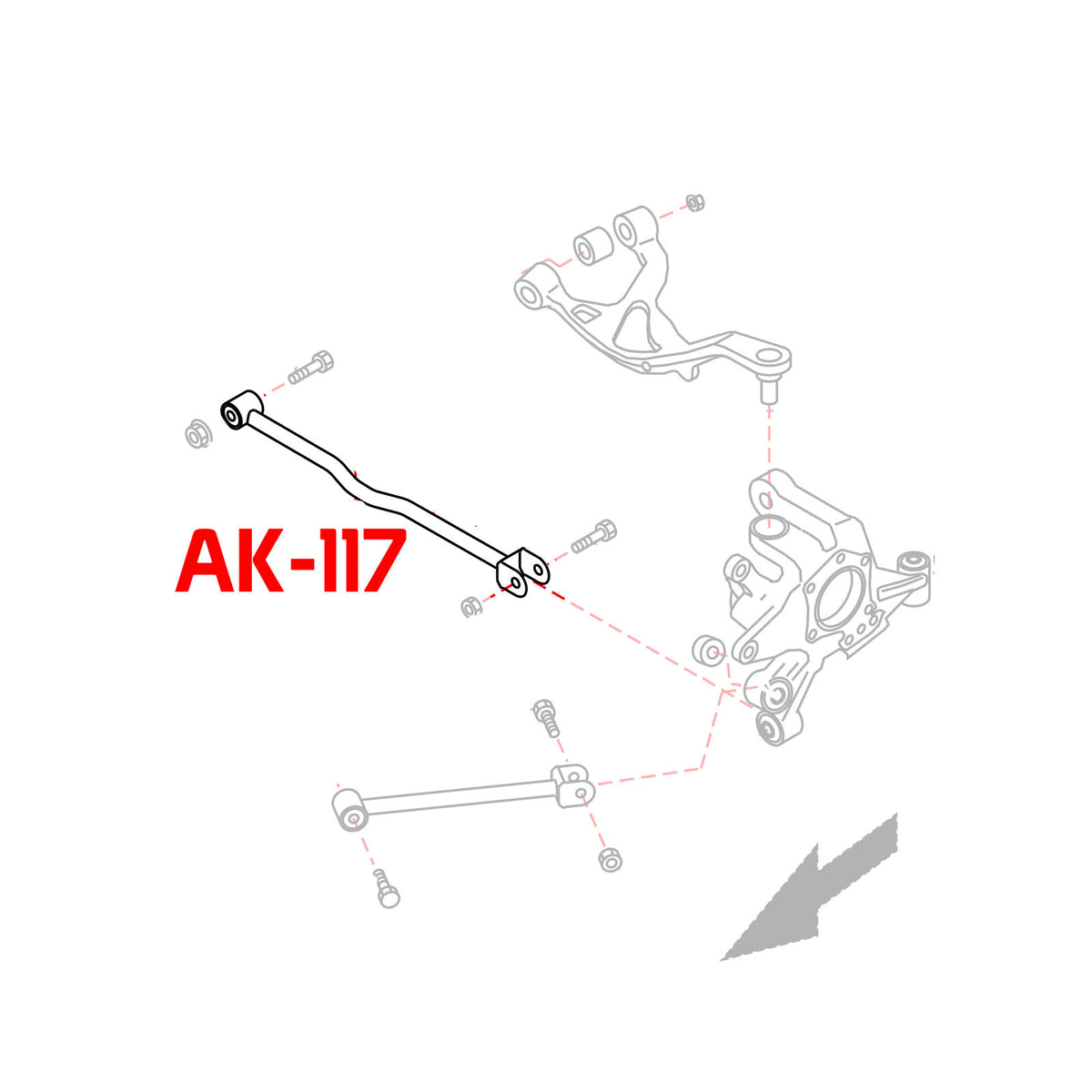 07-13 Nissan Altima Godspeed Adjustable Rear Toe Arms