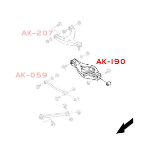 03-08 Infiniti G35 Godspeed Rear Adjustable Toe Arms