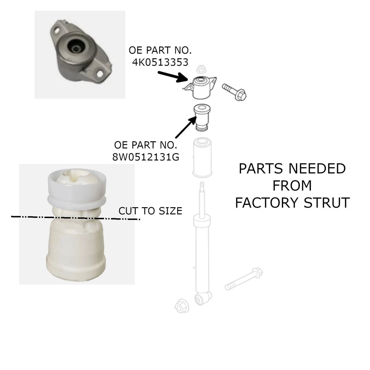 19-24 Audi A6 FWD / AWD Godspeed Mono-Air Air Struts