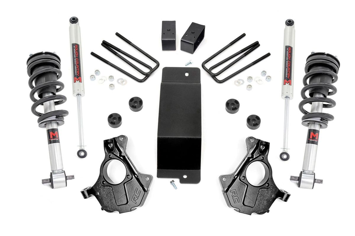 14-18 & Classic Chevy/GMC 1500 3.5 Inch Lift Kit | Alum/Stamp Steel LCA - Rough Country