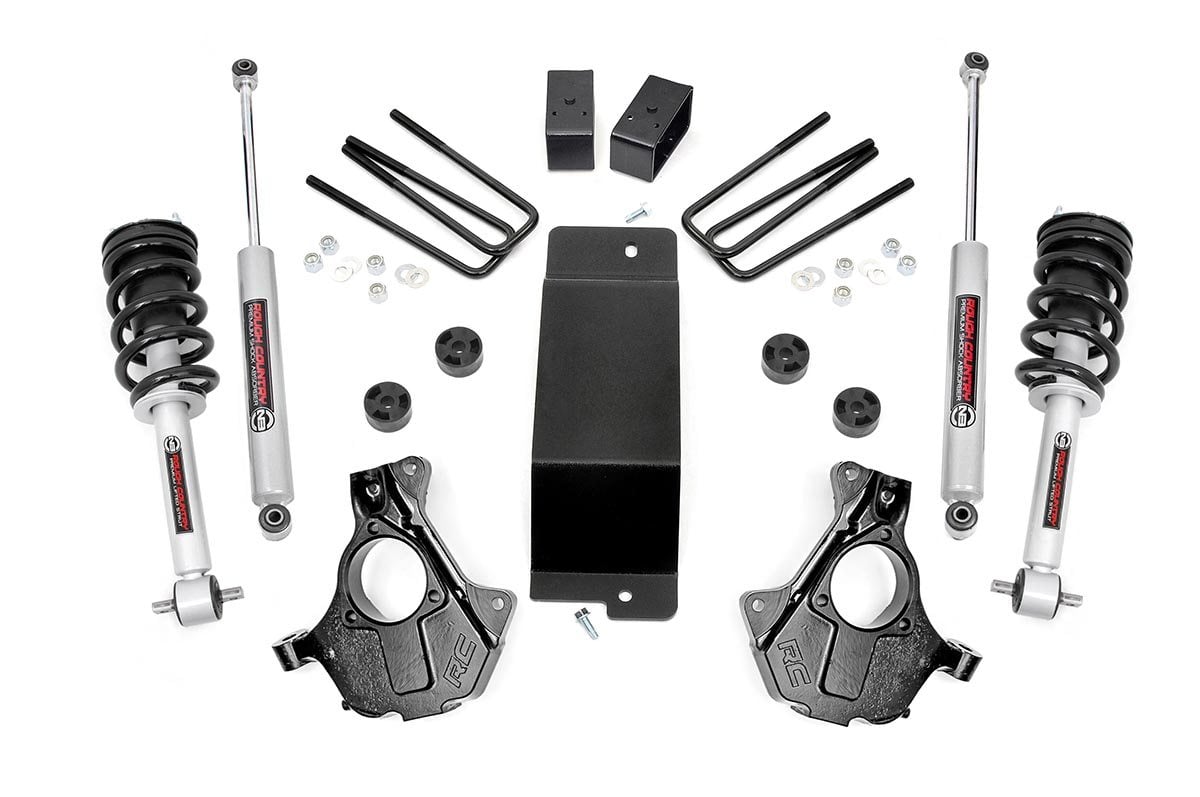 14-18 & Classic Chevy/GMC 1500 3.5 Inch Lift Kit | Alum/Stamp Steel LCA - Rough Country