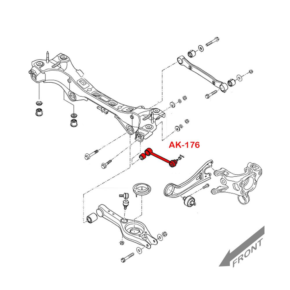 11-15 Kia Optima Godspeed Rear Toe Arms With Spherical Bearing