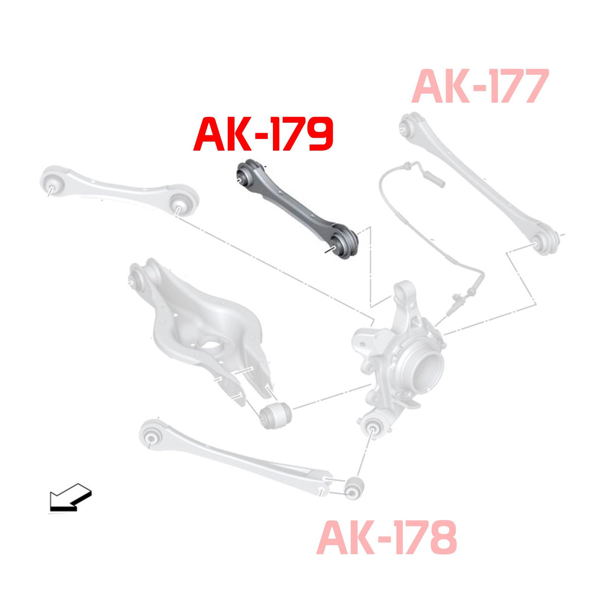 14-UP BMW 4-Series Godspeed Rear Camber Arms With Spherical Bearing