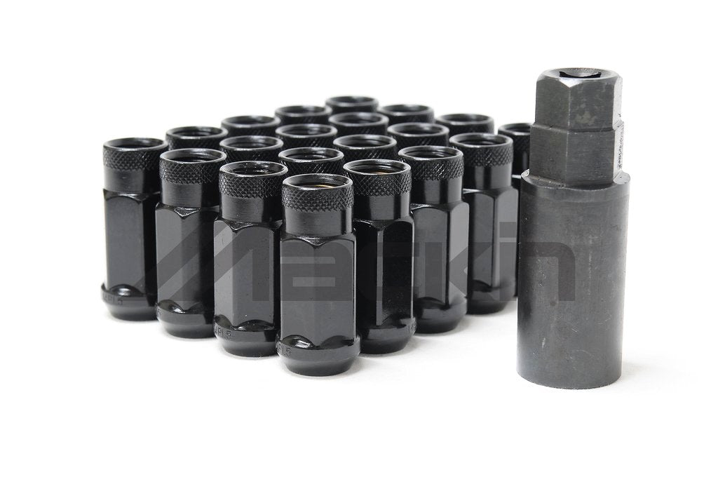 Monster Lug Open Ended Lug Nuts 14mm , 20pcs - Black