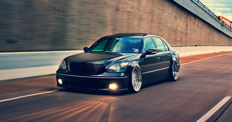 BC Coilovers installed on a Lexus LS430