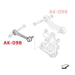 04-10 BMW 6 Series E63/E64 Godspeed Rear Toe Arms