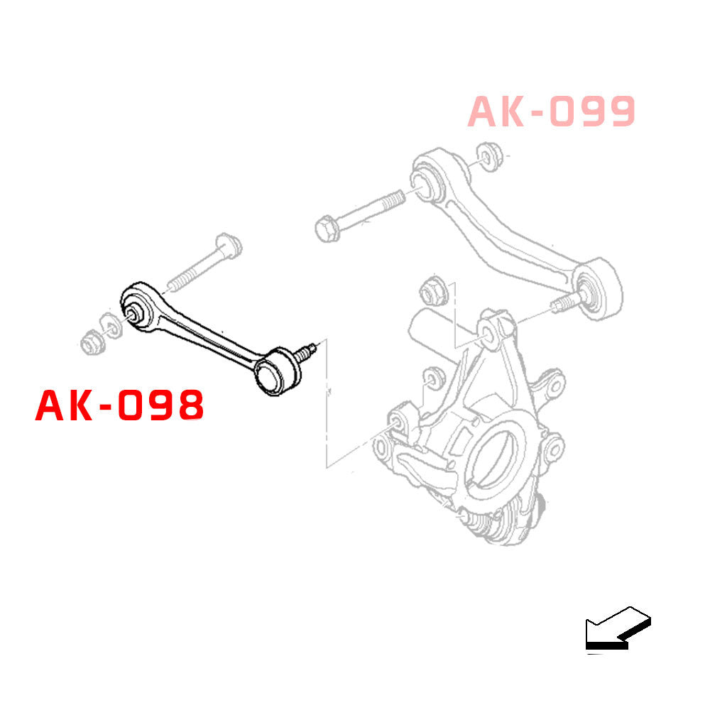 05-10 BMW 5 Series E60/E61 Godspeed Rear Toe Arms