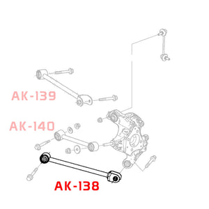 08-17 Honda Accord Godspeed Rear Traction Arms With Spherical Bearing