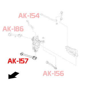 AK-157-B-Lexus-GS300H/GS350/GS450H/GS200T-Adjustable-Rear-Traction-Arms-(RWD)-With-Spherical-Bearings