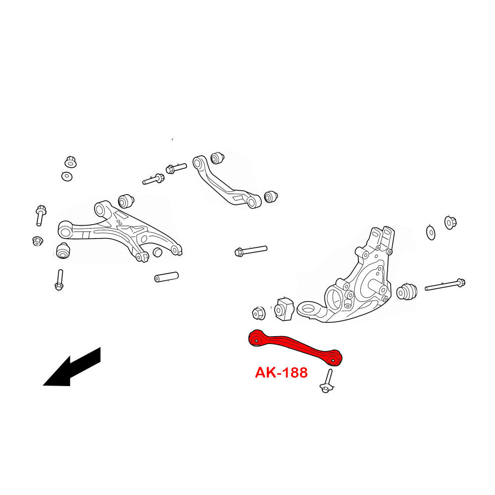 09-15 Audi A4 Godspeed Adjustable Toe Arms