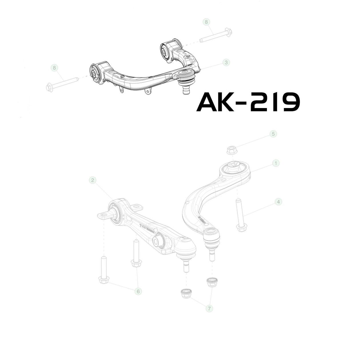 17-24 Tesla Model 3 Godspeed Front Upper Adjustable Camber Arms