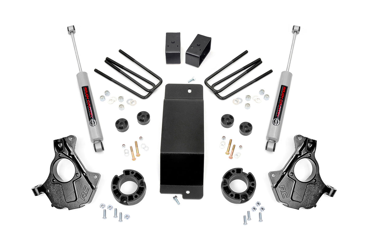 14-18 & Classic Chevy/GMC 1500 3.5 Inch Lift Kit | Alum/Stamp Steel LCA - Rough Country