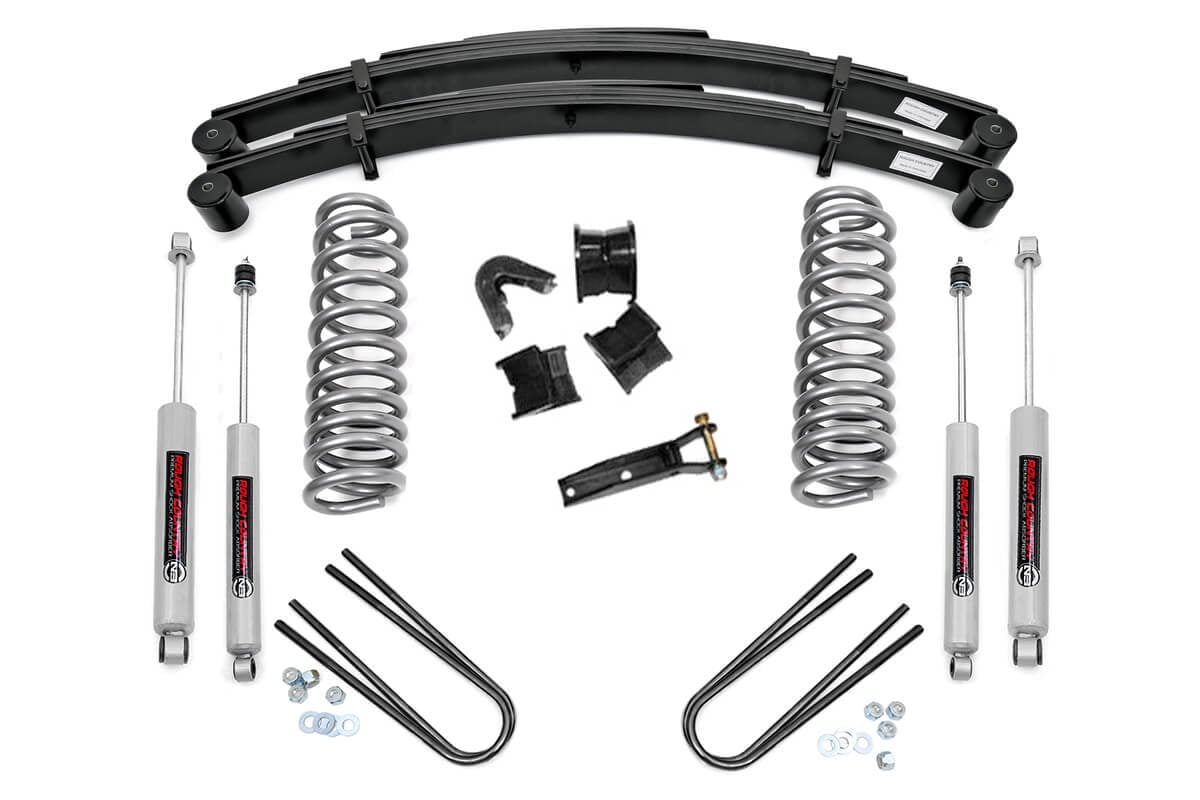 70-76 Ford F-100 4WD 4 Inch Lift Kit | Rear Springs - Rough Country