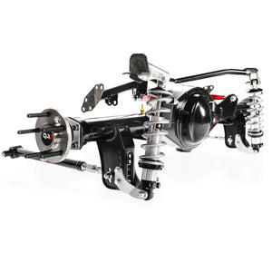 QA1 Four Link and Axle | 1967-1969 Chevrolet Camaro - Double Adjustable, 170 lb/in Spring, Narrowed 9" Housing