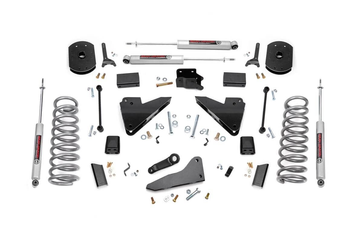 14-18 Ram 2500 4WD 5 Inch Lift Kit | FR Diesel Coil | Radius Arm Drop - Rough Country
