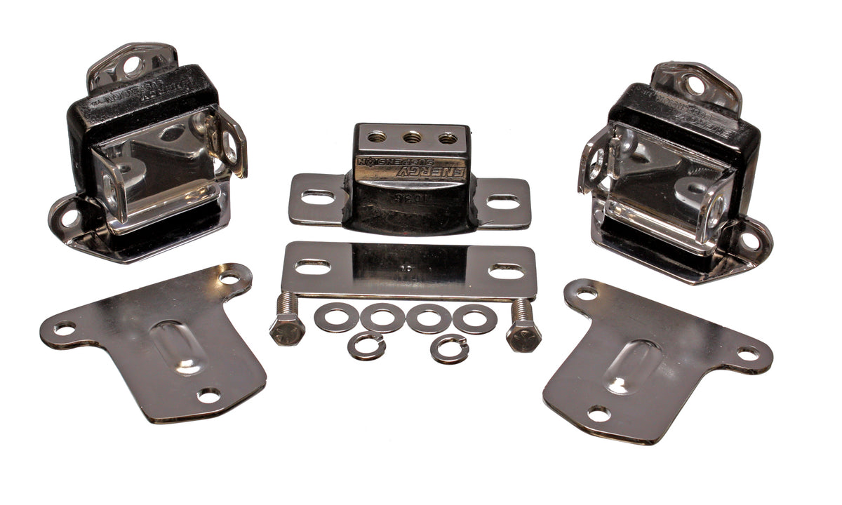 63-82 Chevrolet Models Energy Suspension Chrome Finish Motor And Transmission Mount
