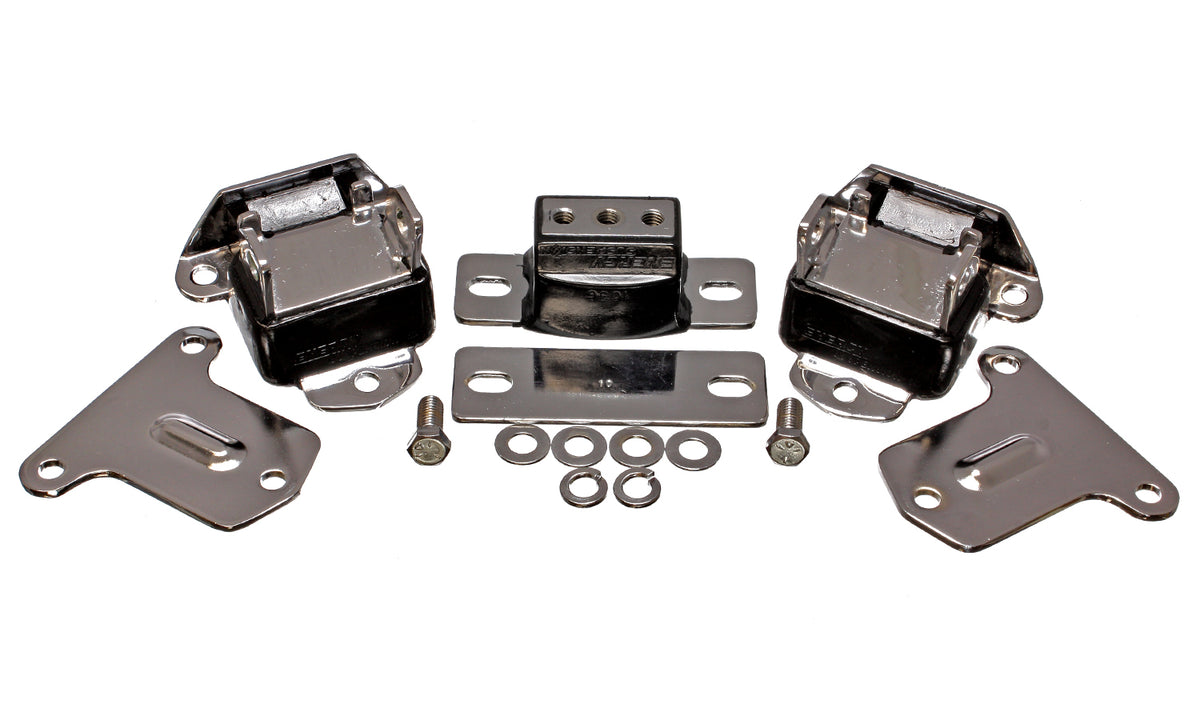64-81 Chevrolet Models Energy Suspension Chrome Finish Motor And Transmission Mount