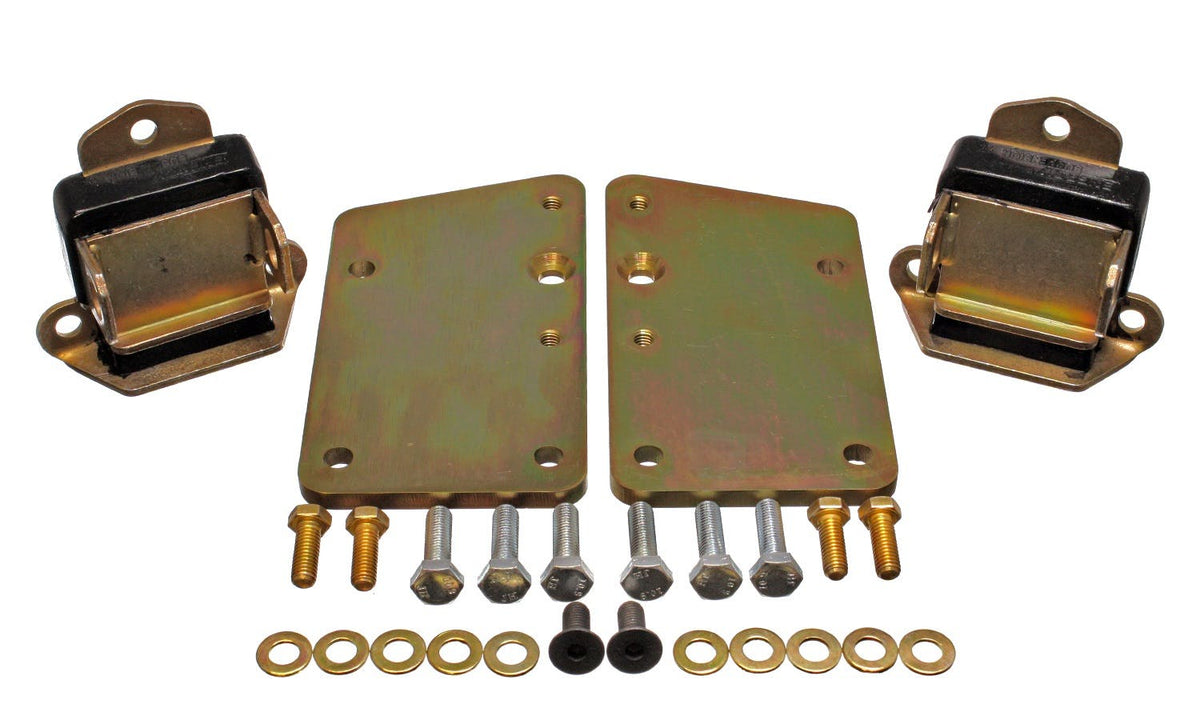 63-82 Chevrolet Models Energy Suspension Incl. PN 3.1114 Short And Wide Mount GM LS Series Motor Mount Conversion Kit