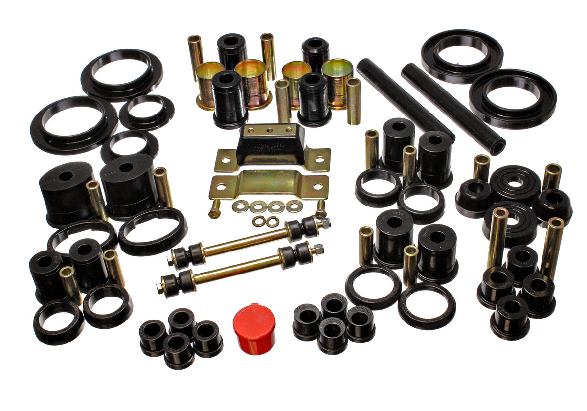 79-93 Ford Mustang Energy Suspension Incl.F / R Cntl.Arm Bush. Hyper-Flex System