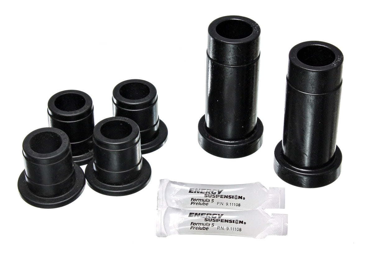 79-95 Toyota Pickup RWD Front Energy Suspension SR5; FitmentNotes: Black; Must Reuse All Metal Hardware; Performance Polyurethane Control Arm Bushing Set