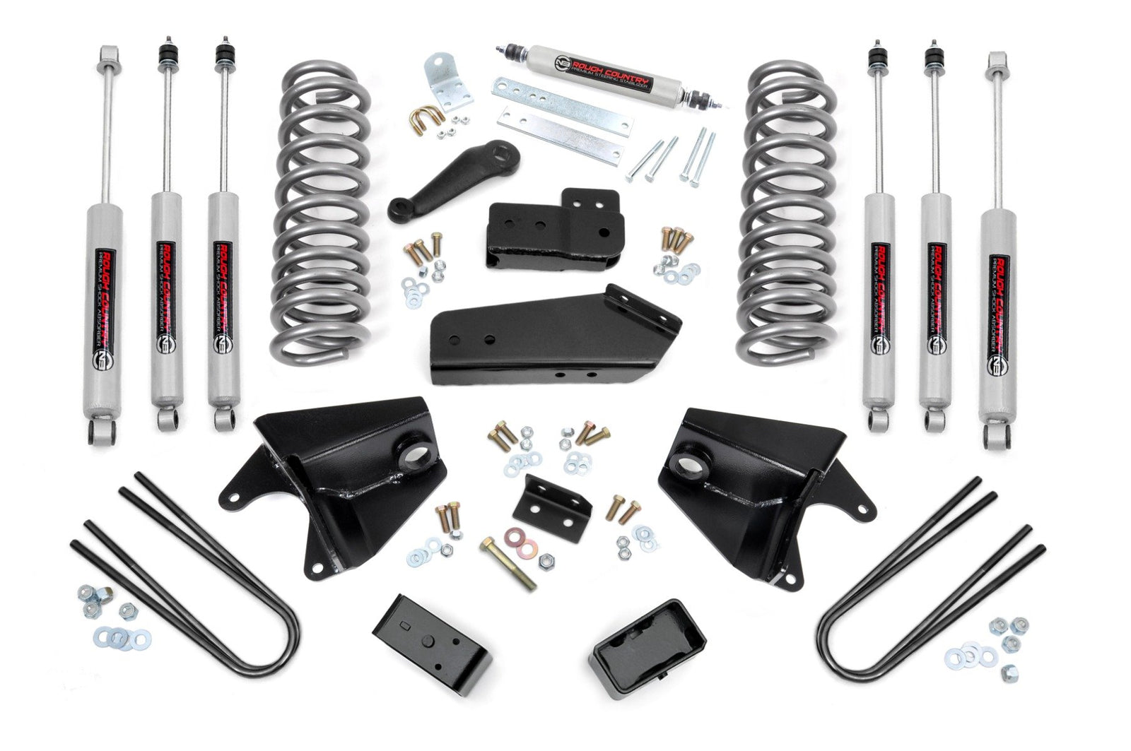 80-96 Ford F-150 4WD 4 Inch Lift Kit | Quad Front Shocks - Rough Country