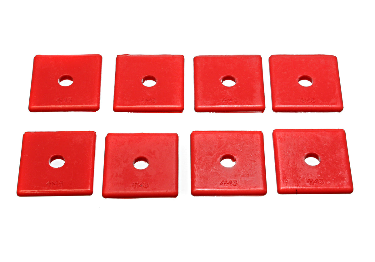 Energy Suspension 2 in. SQ x 7 / 16 in. ID x 1 / 4 in. H Universal Leaf Spring Pad