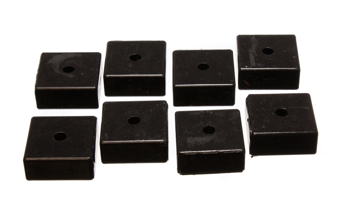 Energy Suspension 2 1 / 16 in. SQ x 3 / 8 in. ID x 15 / 16 in. H Universal Leaf Spring Pad