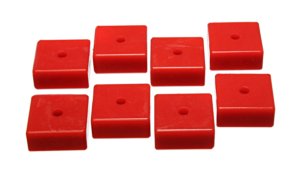 Energy Suspension 2 1 / 16 in. SQ x 3 / 8 in. ID x 15 / 16 in. H Universal Leaf Spring Pad
