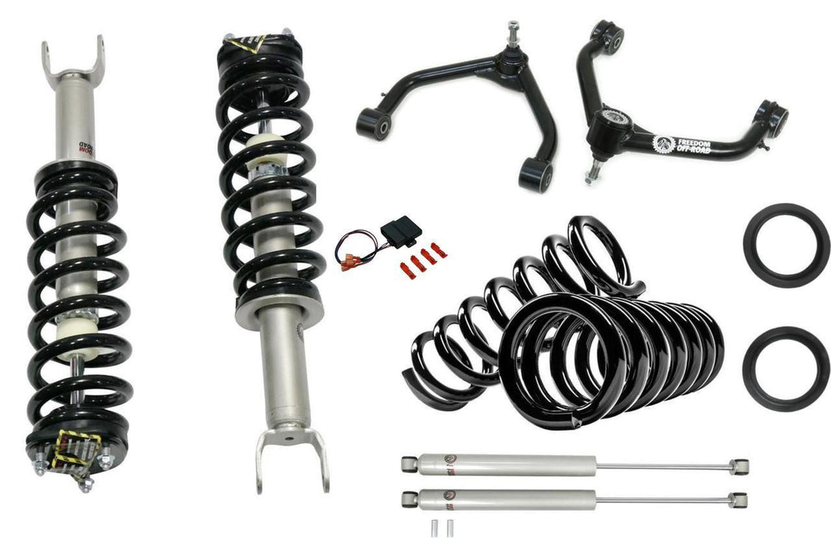 Freedom Off-Road 3 Inch Lift Kit Air Suspension Conversion with Front Upper Control Arms
