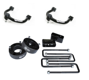 04-20 Ford F-150 Freedom Off-Road 3 Inch Front Strut Spacer 3 Inch Rear Lift Blocks with U Bolts + Lift Front Upper Control Arms