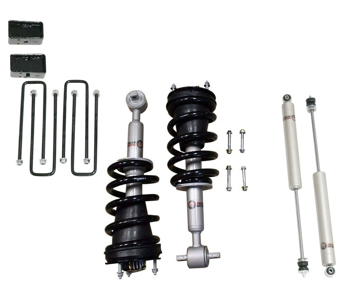 Freedom Off-Road 3 Inch Lift Kit Front Struts w/ Rear Blocks and Shocks 04-08 Ford F-150/06-08 Lincoln Mark LT