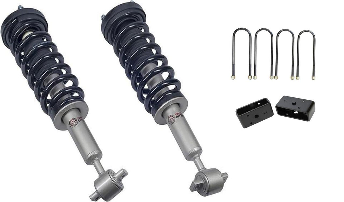 Freedom Off-Road Front 3.5 Inch Lift Struts w/ Rear 3 Inch Blocks 2021-Present Ford F-150