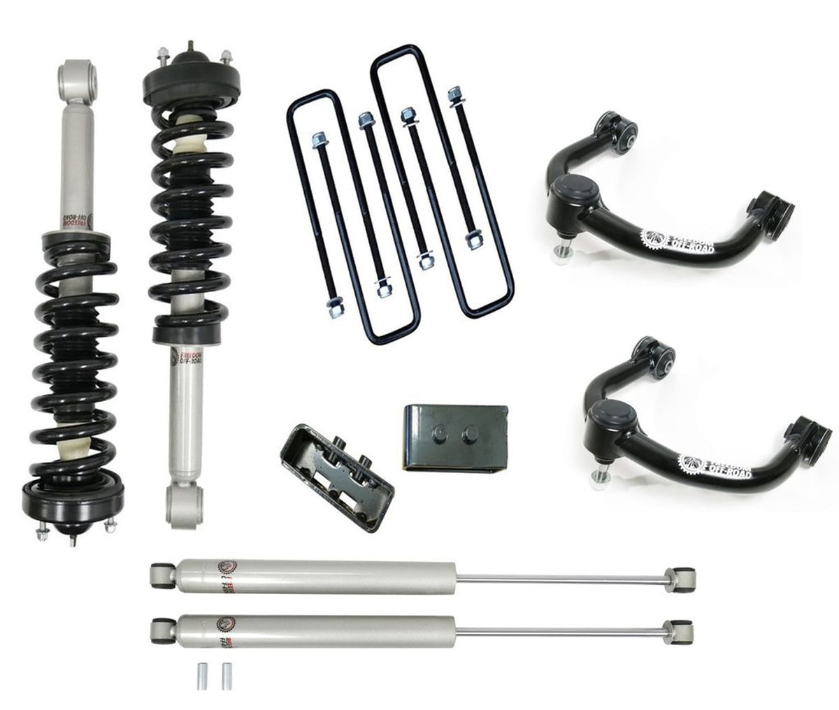 Freedom Off-Road 3 Inch Lift Kit Front Struts w/ Rear Blocks, Shocks, and Control Arms 09-14 Ford F-150