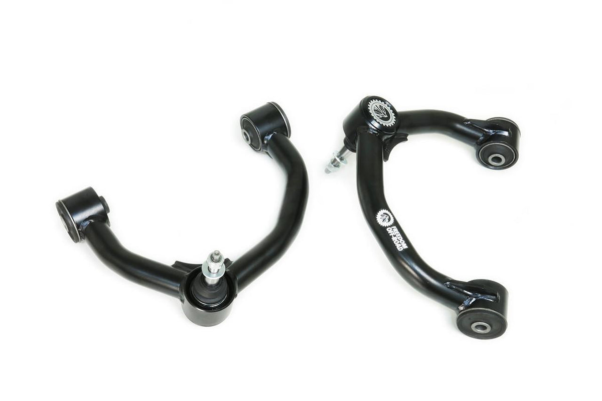 Freedom Off-Road Front 3.5 Inch Lift Struts w/ Rear 3 Inch Blocks, Shocks, and Front Upper Control Arms 2021-Present Ford F-150