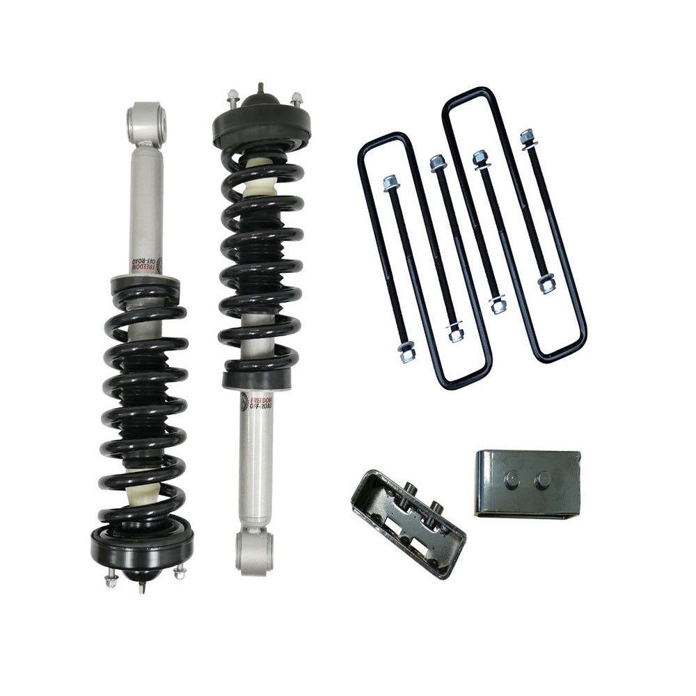 09-13 Ford F-150 Freedom Off-Road Front 3 Inch Lift Strut / 2 Inch Rear Blocks with U Bolts